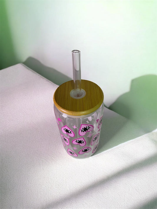 GOURDE EN VERRE "OEIL DE COEUR ”