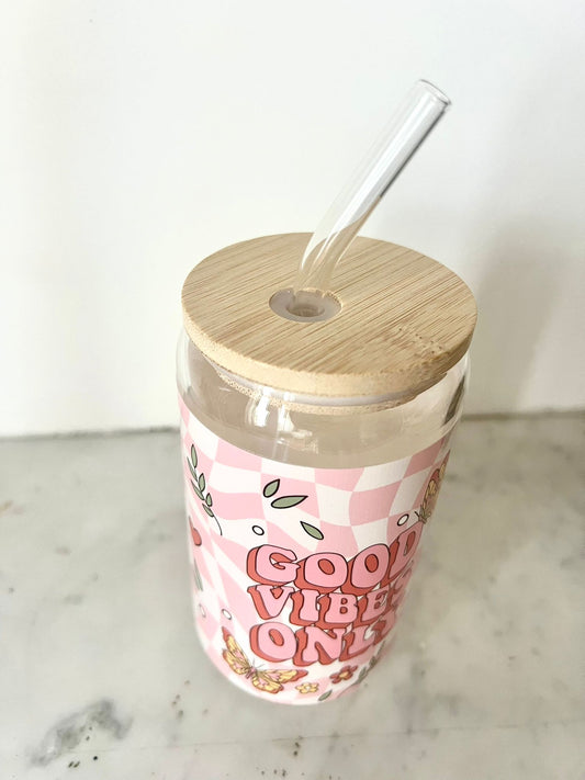 GOURDE EN VERRE - “GOOD VIBES ONLY”