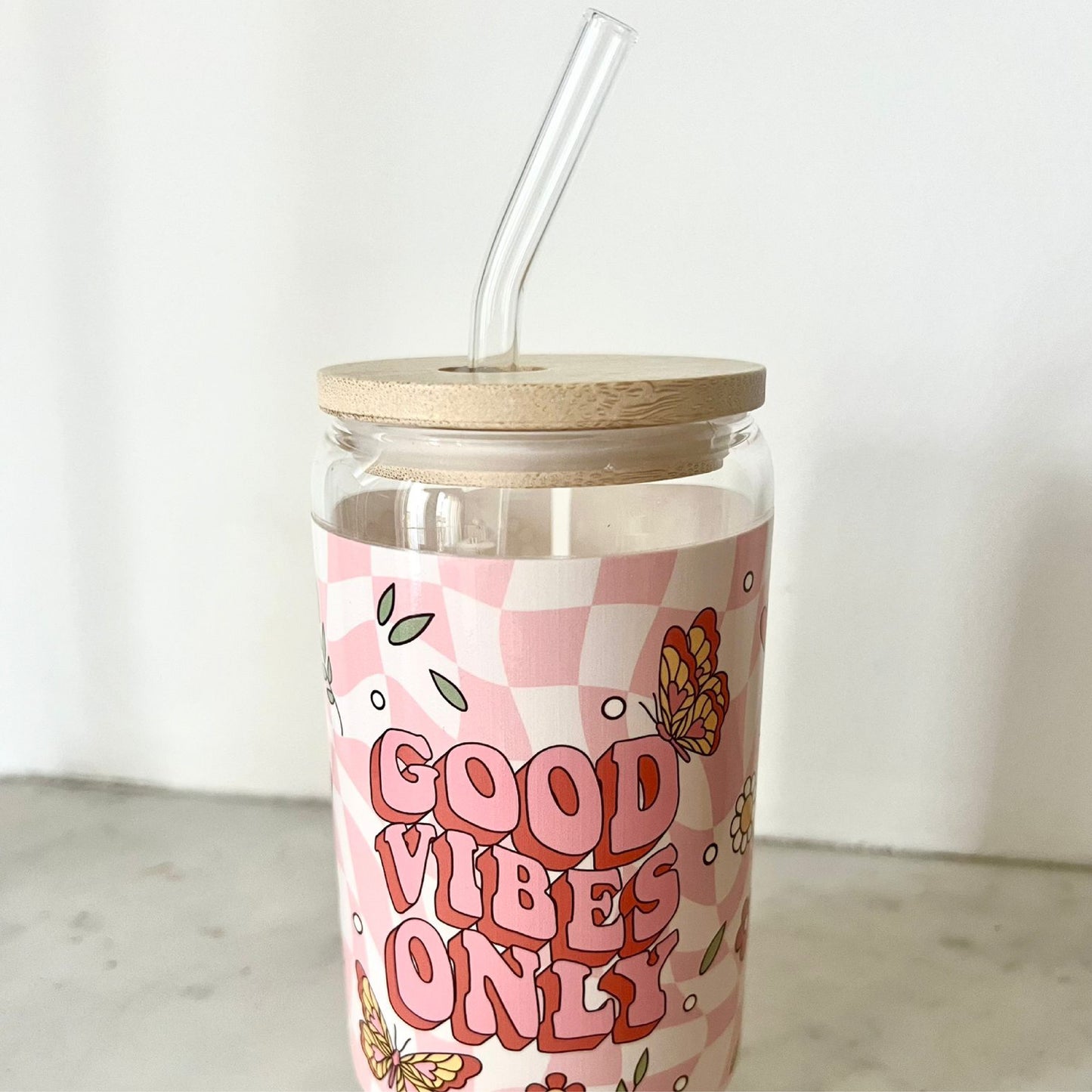 GOURDE EN VERRE - “GOOD VIBES ONLY”